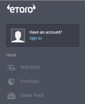 eToro Sign in